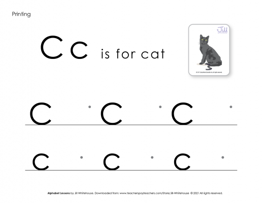 Alphabet lessons C print product image