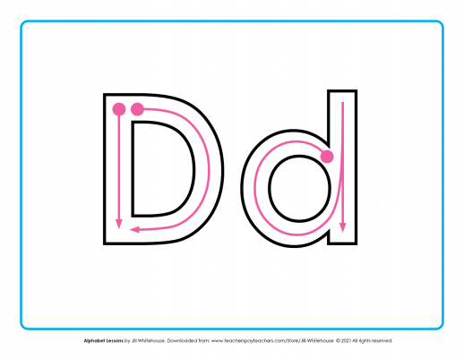 Alphabet lessons D direction product image