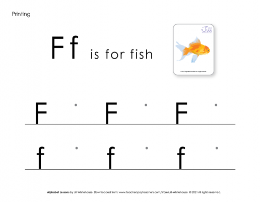 Alphabet lessons F print product image