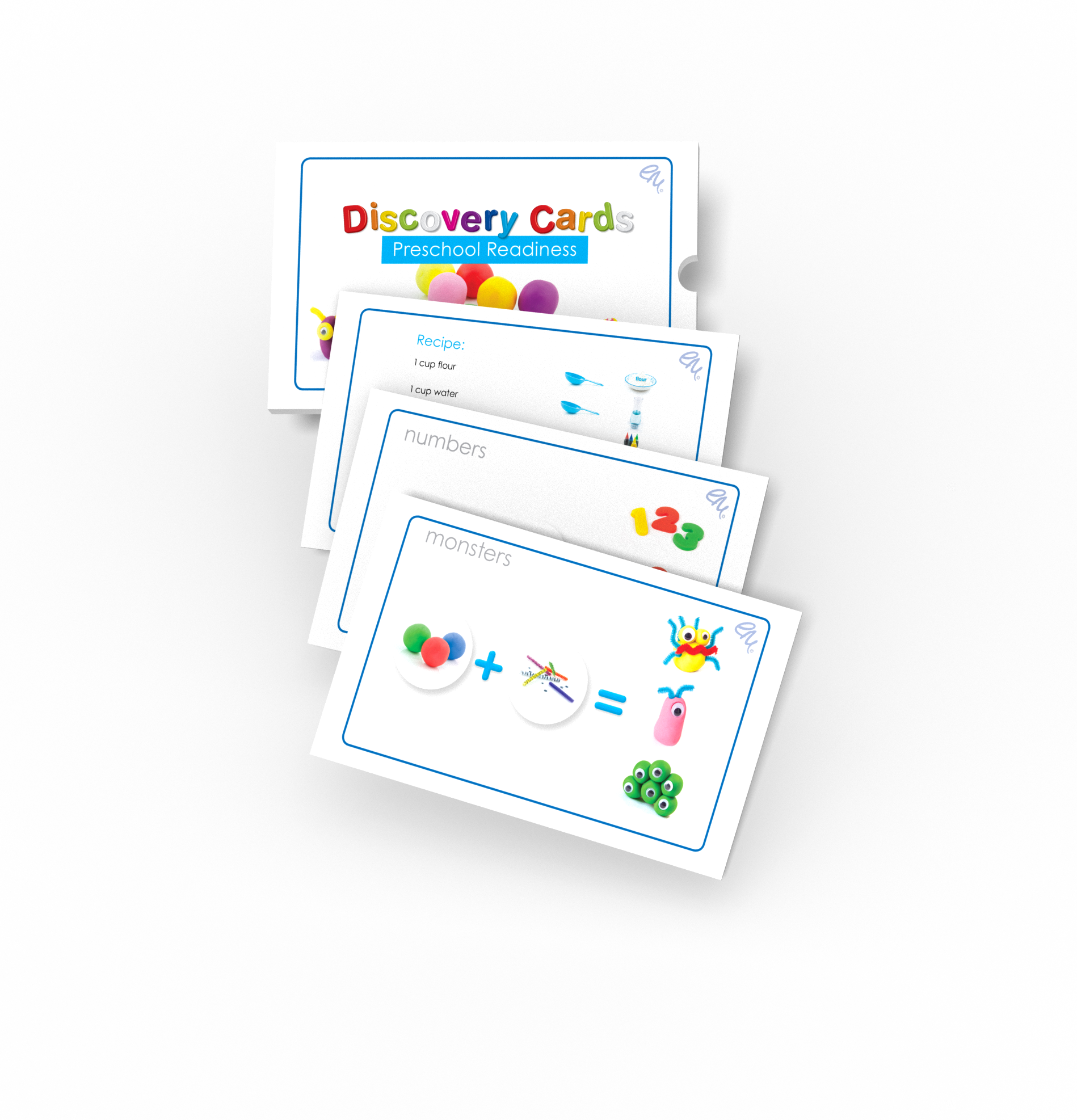 image of discovery cards from the pre-school readiness pack at earlyminds.com