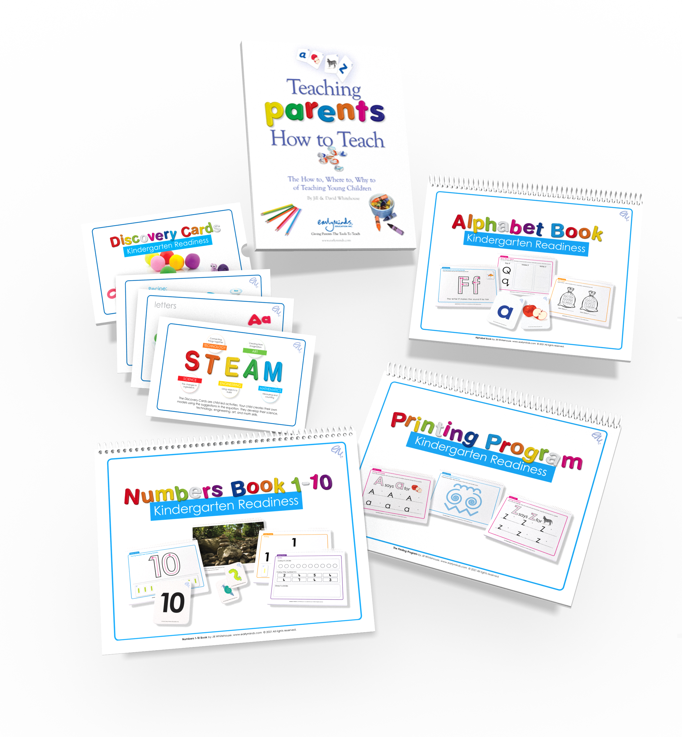 image of the kindergarten readiness pack at earlyminds.com