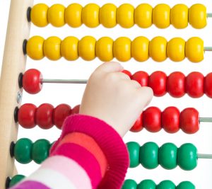 Abacus and child