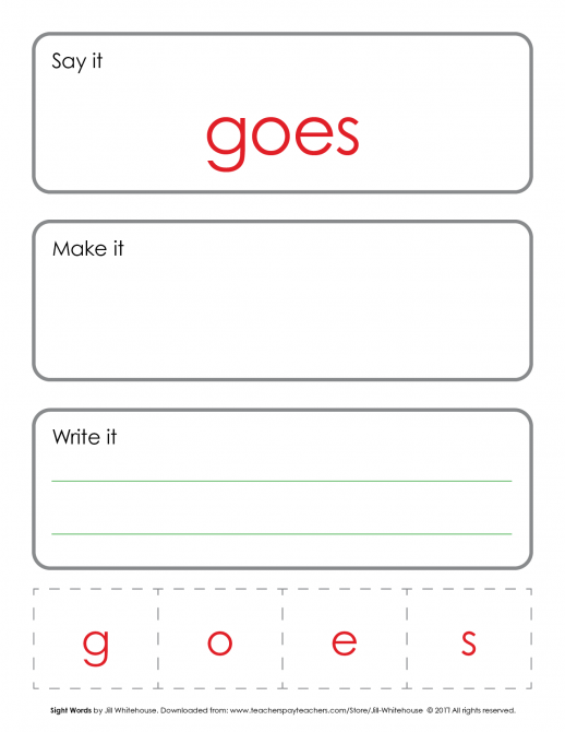 Sight Word - Goes - Image 4