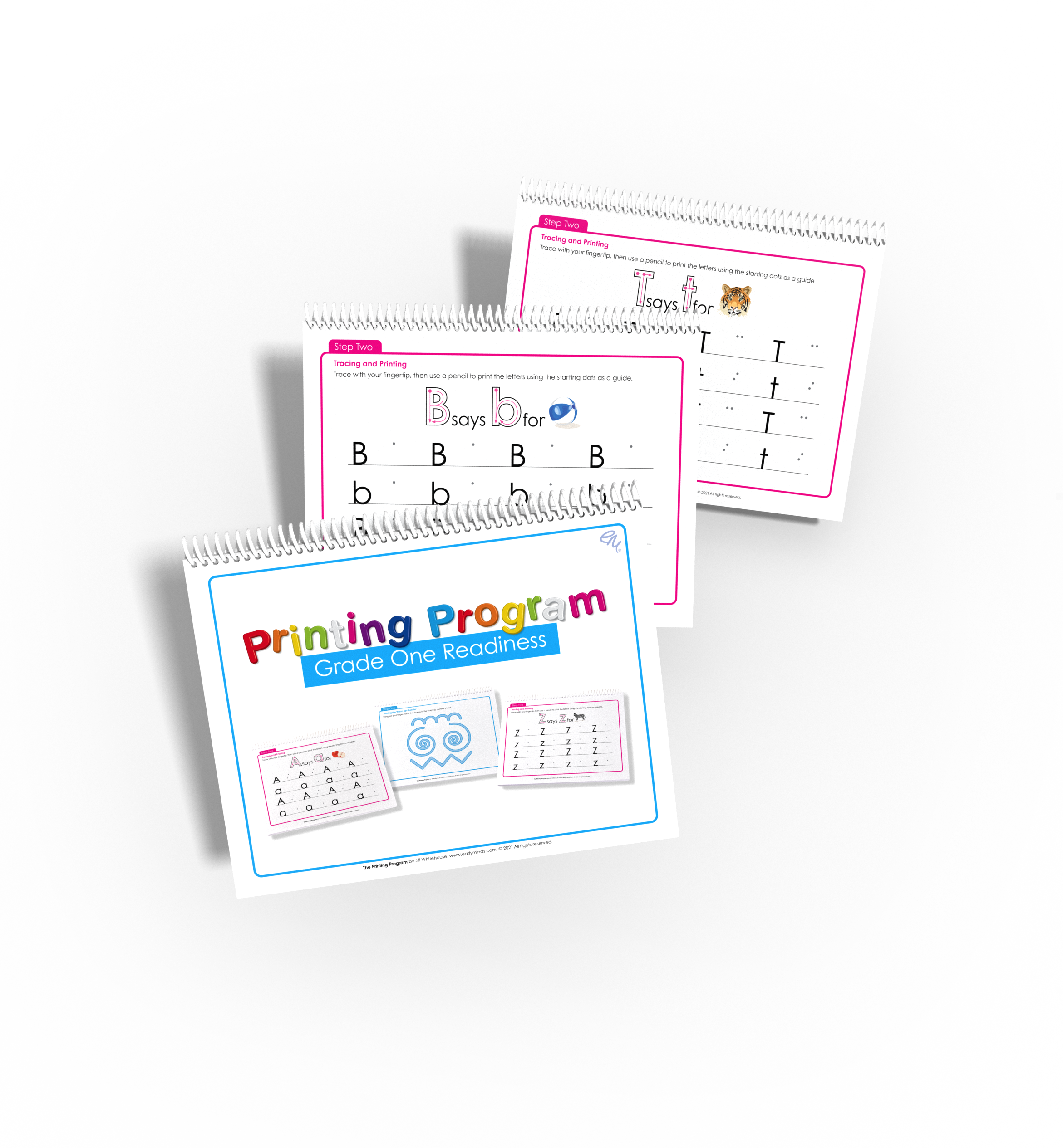 image of the Printing Program from the Grade One Readiness pack at earlyminds.com